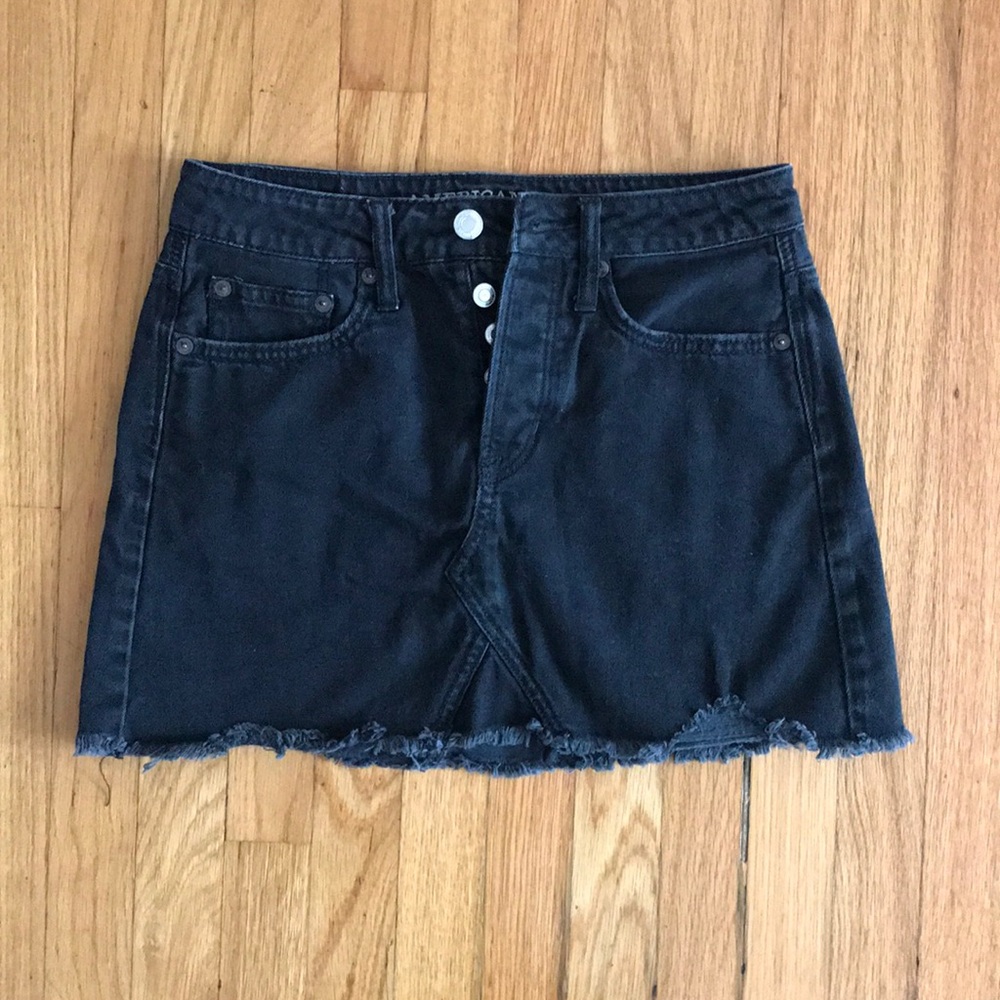 Black Jean Skirt